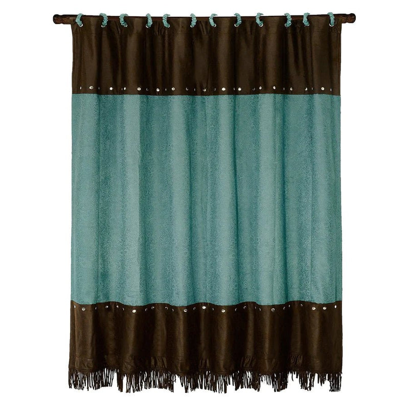 Cheyenne Shower Curtain - Turquoise - Ozark Cabin Décor, LLC