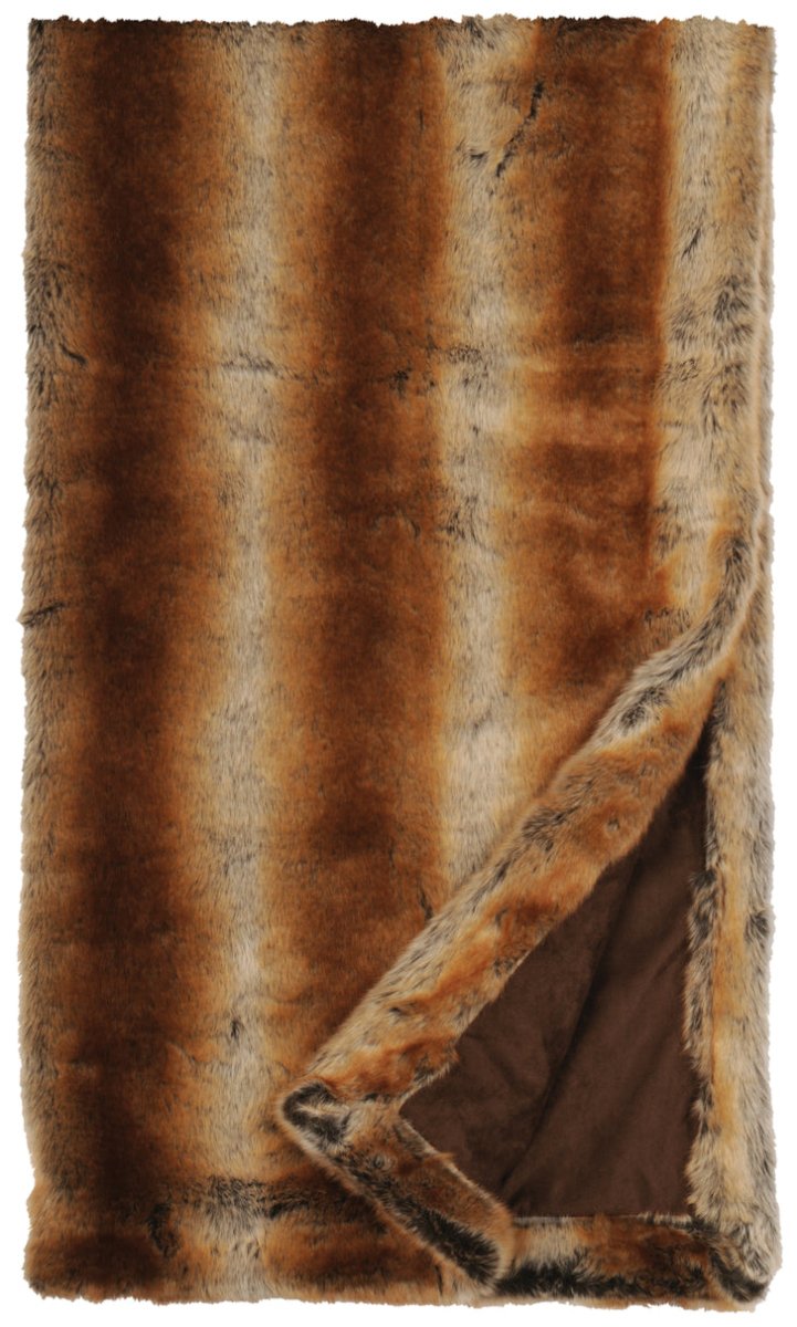 WD654 Wooded River Chinchilla Throw - Ozark Cabin Décor, LLC