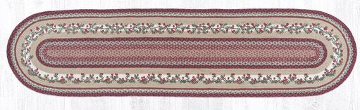 OP-390 Cranberries Oval Braided Rug - Ozark Cabin Décor, LLC