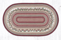 OP-390 Cranberries Oval Braided Rug - Ozark Cabin Décor, LLC