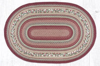 OP-390 Cranberries Oval Braided Rug - Ozark Cabin Décor, LLC