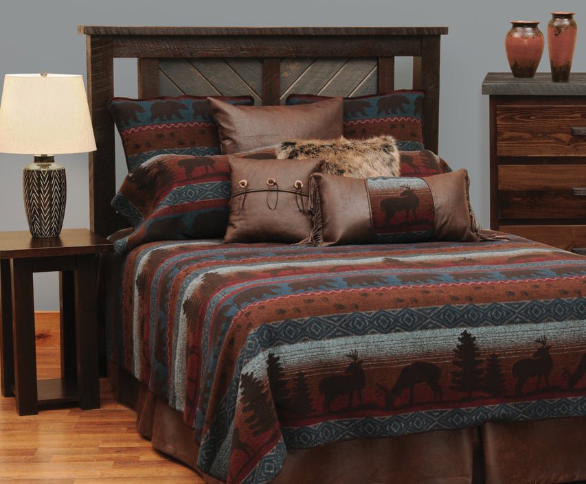 WD29930-FQ Wooded River Deer Meadow Bedspread - 6 Sizes - Ozark Cabin Décor, LLC