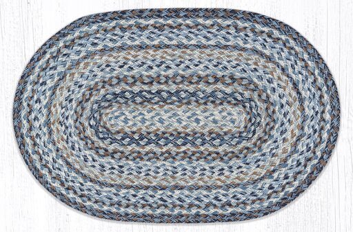 C-9-119 Denim Braided Rug - Oval - Ozark Cabin Décor, LLC