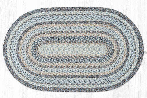 C-9-119 Denim Braided Rug - Oval - Ozark Cabin Décor, LLC