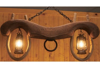 Reproduction Single Ox Yoke 2 Lantern Light - Ozark Cabin Décor, LLC