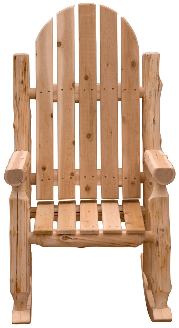 Cedar Log Outdoor Adirondack Rocking Chair - Ozark Cabin Décor, LLC