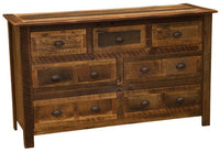 B12050-B-P Fireside Lodge Barnwood Seven Drawer Dresser - Ozark Cabin Décor, LLC