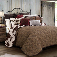 Elsa Cowhide Reversible Quilt Set - Twin - Ozark Cabin Décor, LLC