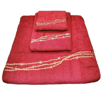 Embroidered Barbwire 3-PC Bath Towel Set - Ozark Cabin Décor, LLC