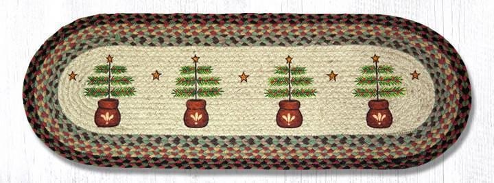 Feather Christmas Tree Oval Jute Runner - Ozark Cabin Décor, LLC