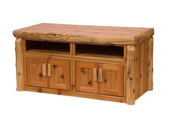 Fireside Lodge Cedar Log Widescreen Television Stand - Ozark Cabin Décor, LLC