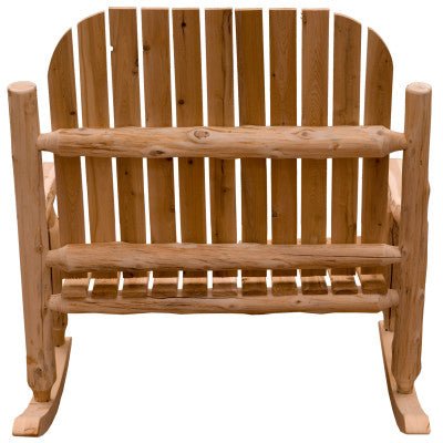 Fireside Lodge Handcrafted Cedar Log Two-Person Adirondack Rocking Chair - Ozark Cabin Décor, LLC