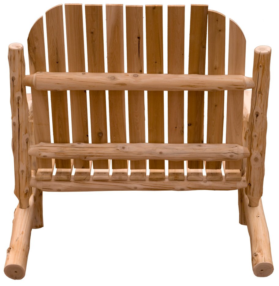 Fireside Lodge Handcrafted Cedar Log Two-Person Adirondack Chair - Ozark Cabin Décor, LLC