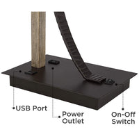 Gentry Bronze Mission Power Outlet and USB Desk Lamp - Ozark Cabin Décor, LLC