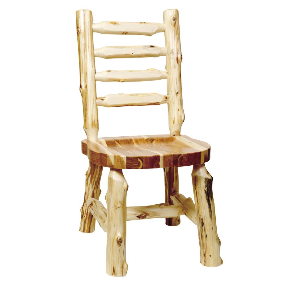 Cedar Log Ladder-Back Side Chair - Ozark Cabin Décor, LLC