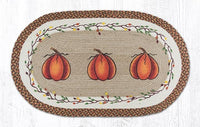 Harvest Pumpkin Oval Braided Rug - Ozark Cabin Décor, LLC