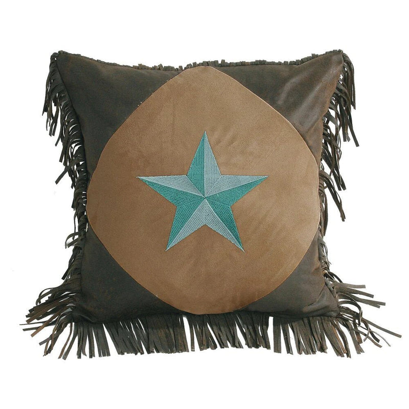 Laredo Diamond Shape Turquoise Star Pillow - Ozark Cabin Décor, LLC