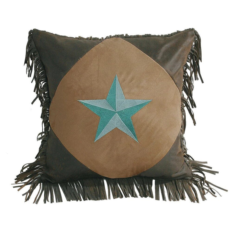 Best Friends Western Leather Throw Pillow