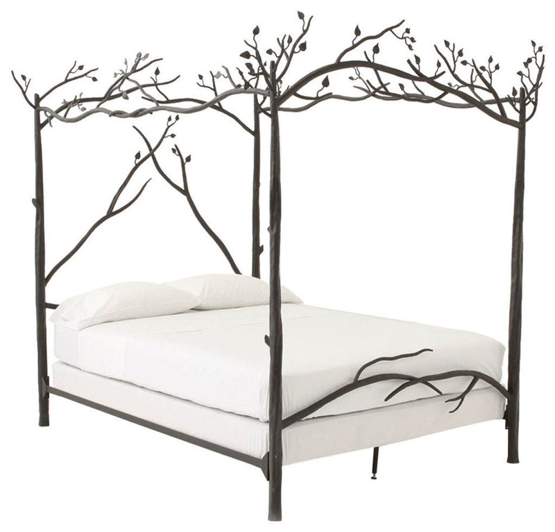Forest Canopy Hand-Forged Iron Bed - Twin - Ozark Cabin Décor, LLC