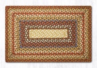 C-300 Honey, Vanilla, & Ginger Braided Rug - Oblong - Ozark Cabin Décor, LLC