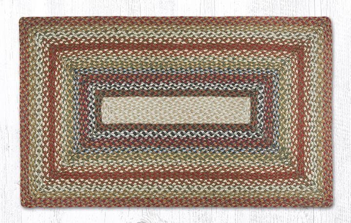 C-300 Honey, Vanilla, & Ginger Braided Rug - Oblong - Ozark Cabin Décor, LLC