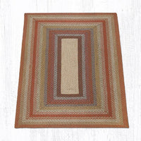 C-300 Honey, Vanilla, & Ginger Braided Rug - Oblong - Ozark Cabin Décor, LLC