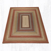 C-300 Honey, Vanilla, & Ginger Braided Rug - Oblong - Ozark Cabin Décor, LLC