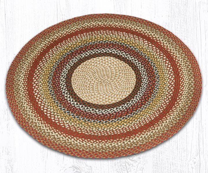 Honey, Vanilla, and Ginger Round Braided Natural Jute Fiber Area Rug - Ozark Cabin Décor, LLC