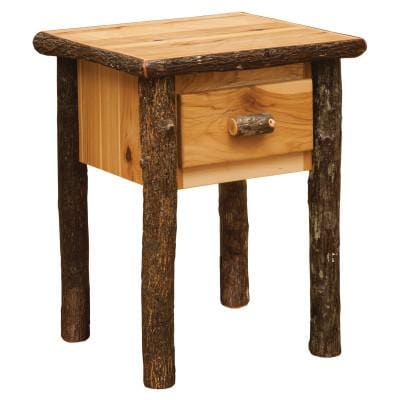 Rustic Hickory One Drawer Nightstand by Fireside Lodge Furniture