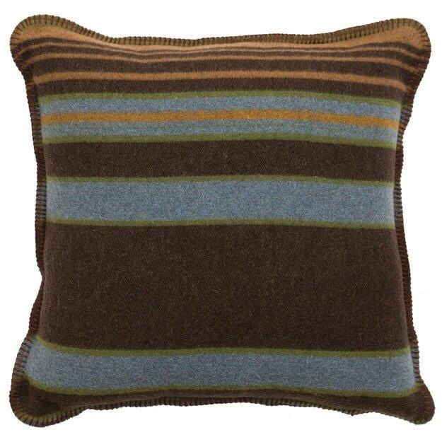 20" x 20" Wooded River Soft, Warm, Italian Wool Blends Hudson Reversible Pillow