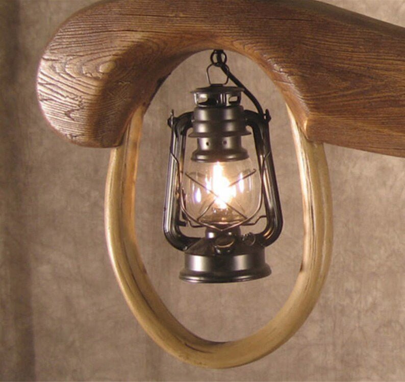 Reproduction Single Ox Yoke 2 Lantern Light - Ozark Cabin Décor, LLC