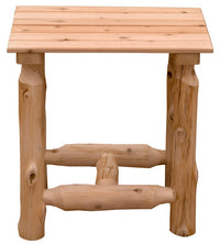 Cedar Log Outdoor End Table - Ozark Cabin Décor, LLC