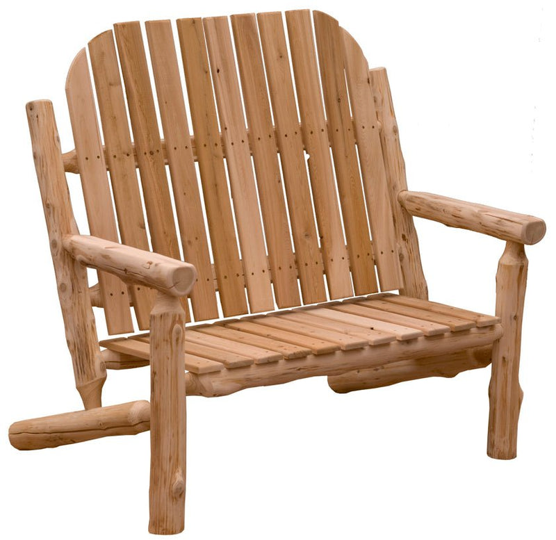 Cedar American Forest Adirondack Chair & Footrest Set Natural