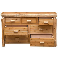 Cedar Log 7 Drawer Dresser - Ozark Cabin Décor, LLC
