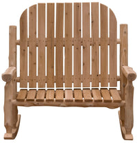 Fireside Lodge Handcrafted Cedar Log Two-Person Adirondack Rocking Chair - Ozark Cabin Décor, LLC