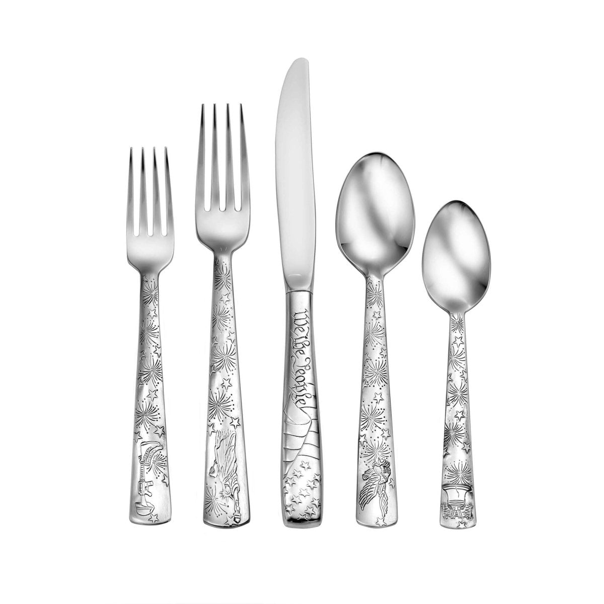 Liberty Stainless Steel Flatware Sets - 20, 40, 45, 65 Pc. - Ozark Cabin Décor, LLC