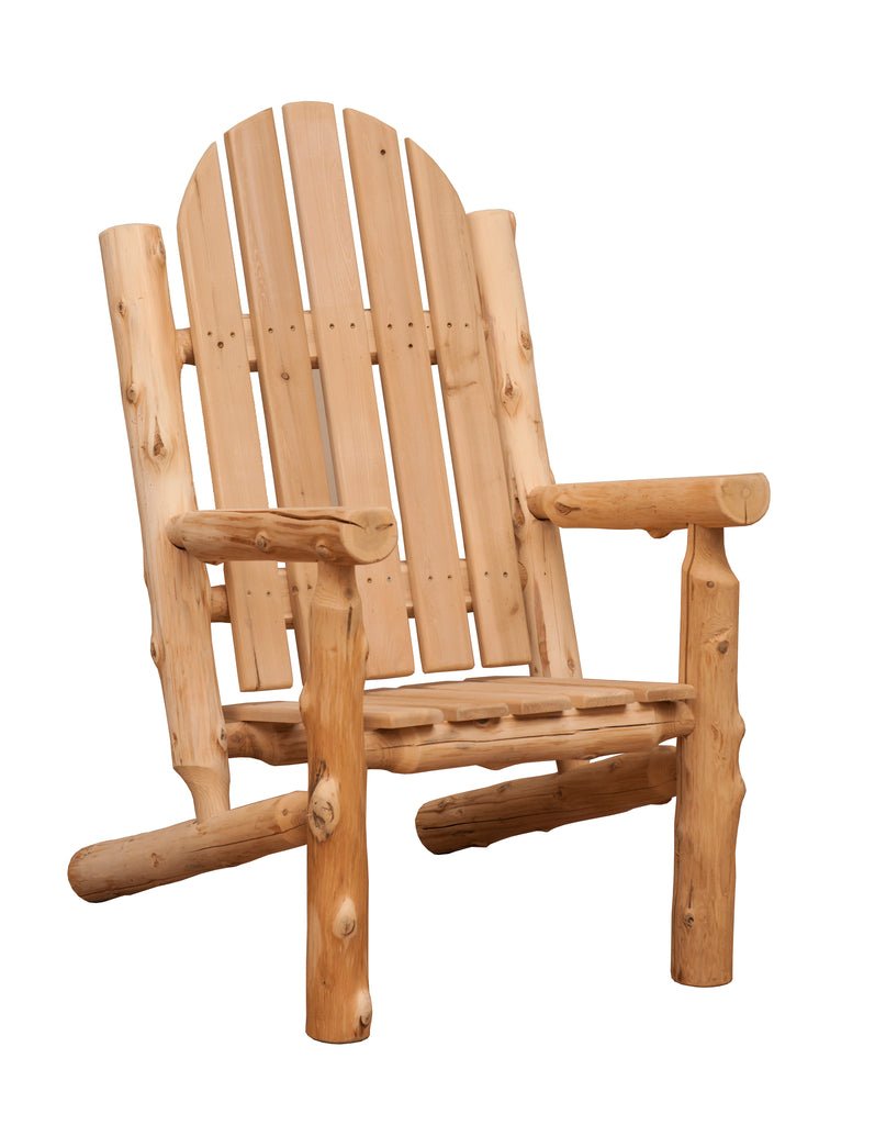 Cedar American Forest Adirondack Chair & Footrest Set Natural