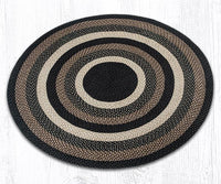 Mocha Frappuccino Round Braided Natural Jute Fiber Area Rug - Ozark Cabin Décor, LLC