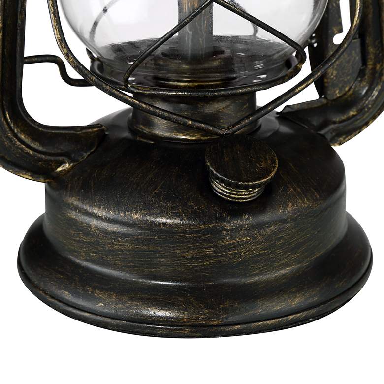Weathered Bronze Miner Lantern Table Lamp Set - Ozark Cabin Décor, LLC
