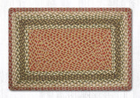 C-024 Olive, Burgundy, & Gray Braided Rug - Oblong - Ozark Cabin Décor, LLC