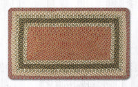 C-024 Olive, Burgundy, & Gray Braided Rug - Oblong - Ozark Cabin Décor, LLC