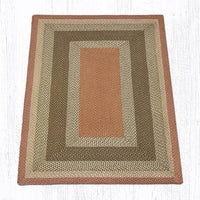 C-024 Olive, Burgundy, & Gray Braided Rug - Oblong - Ozark Cabin Décor, LLC