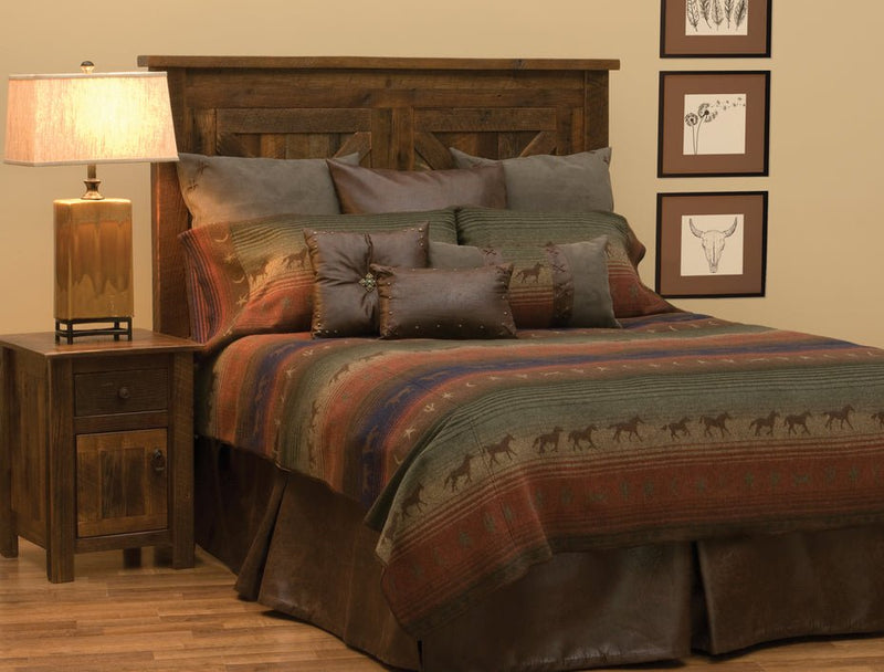 WD28630-FQ Wooded River Mustang Canyon Bedspread - 6 Sizes - Ozark Cabin Décor, LLC