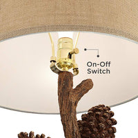Pinecone Table Lamp with Shade - Ozark Cabin Décor, LLC