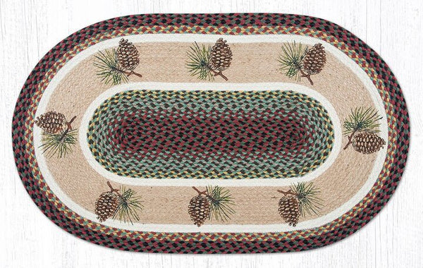 OP-081 Pinecone Braided Rug - Ozark Cabin Décor, LLC