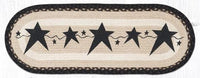 Primitive Stars Black Oval Runner - Ozark Cabin Décor, LLC