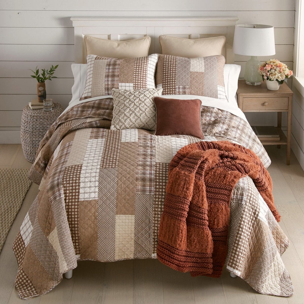 Highland Plaid Reversible 3-Pc Quilt Set - King - Ozark Cabin Décor, LLC