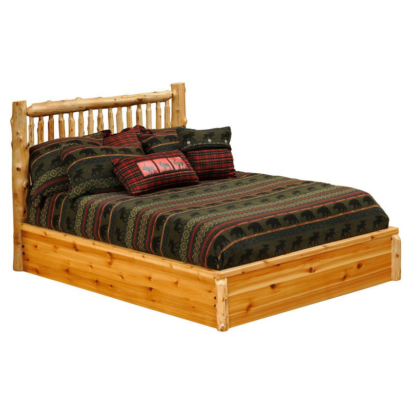 Cedar Log Small Spindle Platform Bed - Ozark Cabin Décor, LLC