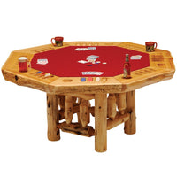 Cedar Log 6-Sided Poker Table - Ozark Cabin Décor, LLC