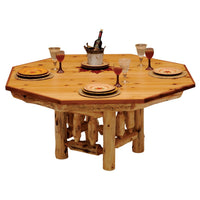Cedar Log 6-Sided Poker Table - Ozark Cabin Décor, LLC